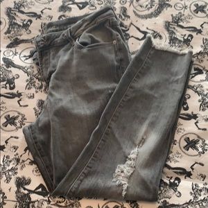 Rockstar mid rise distressed jean